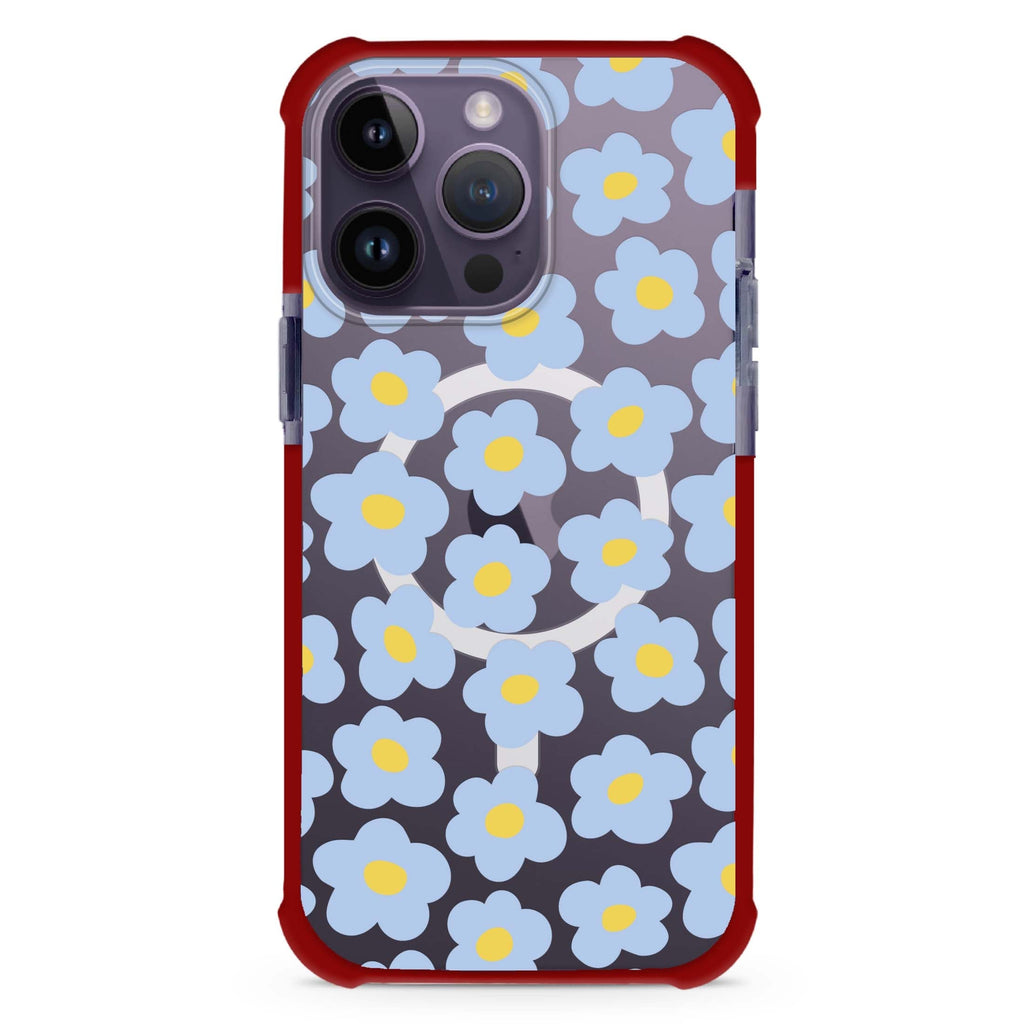 Flowers Pattern iPhone Magsafe 兼容超強防摔保護殼