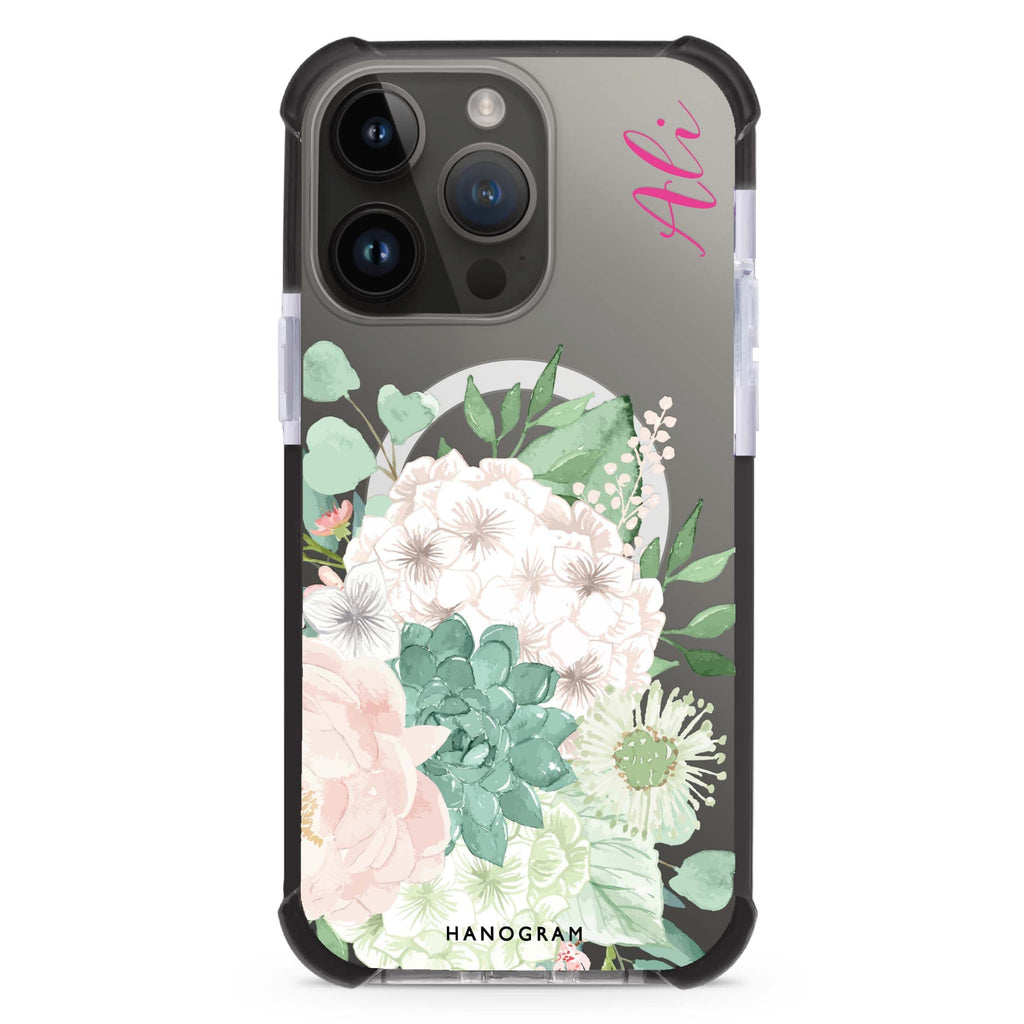 Vintage Flowers iPhone Magsafe 兼容超強防摔保護殼