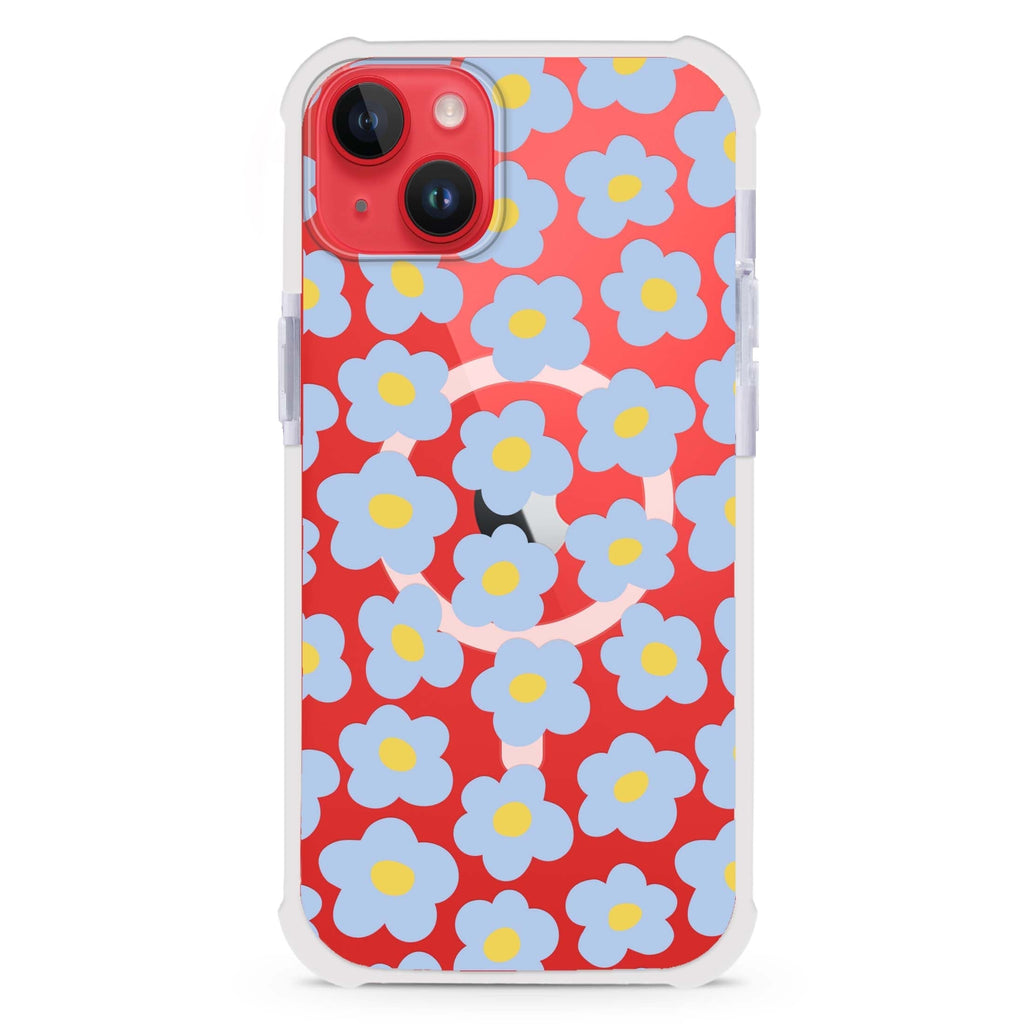 Flowers Pattern iPhone 15 Plus Magsafe 兼容超強防摔保護殼