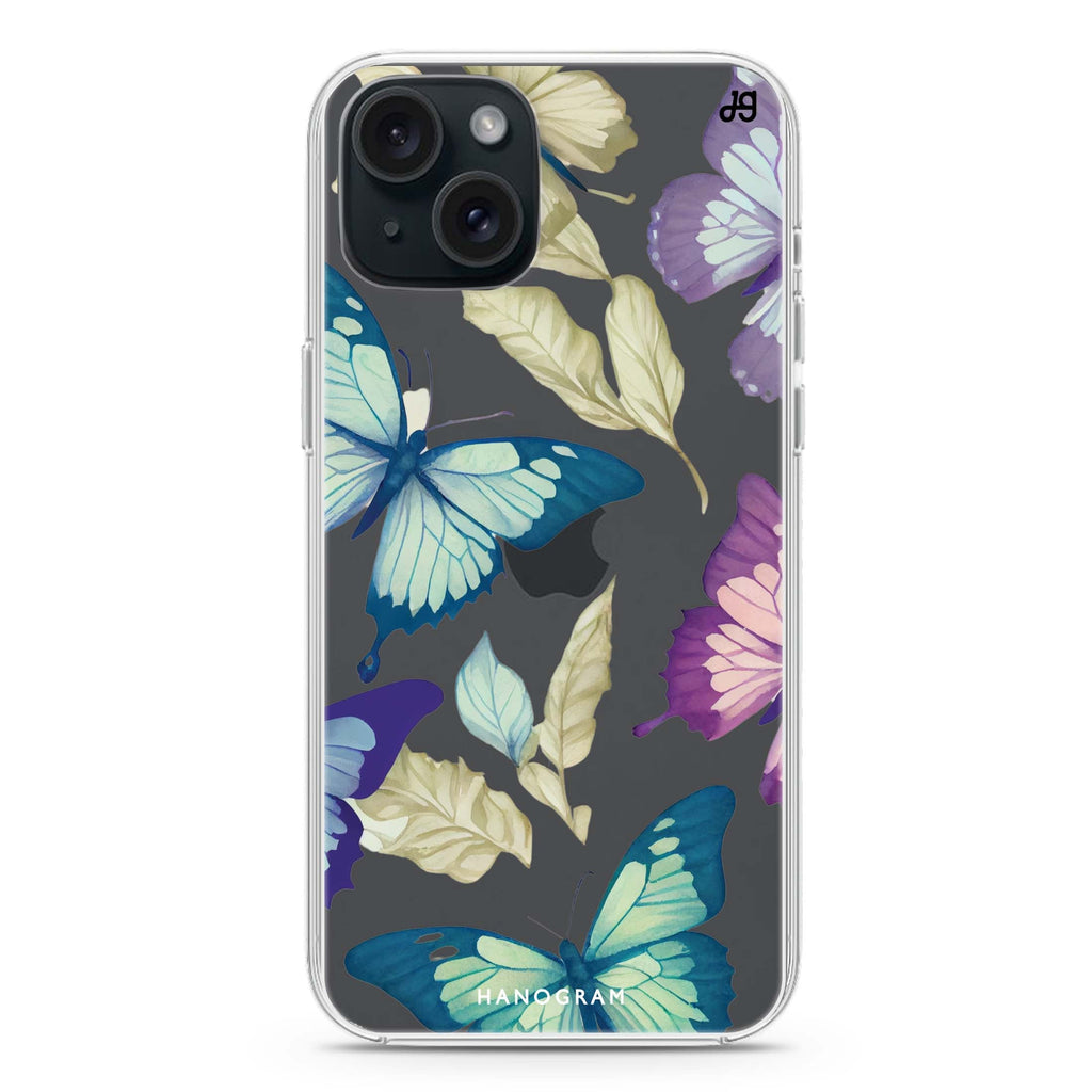Beautiful Butterfly iPhone 15 plus 水晶透明保護殼
