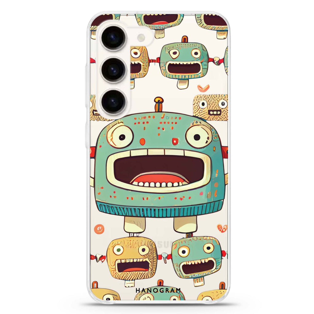 Cute robots Samsung Galaxy 水晶透明保護殼