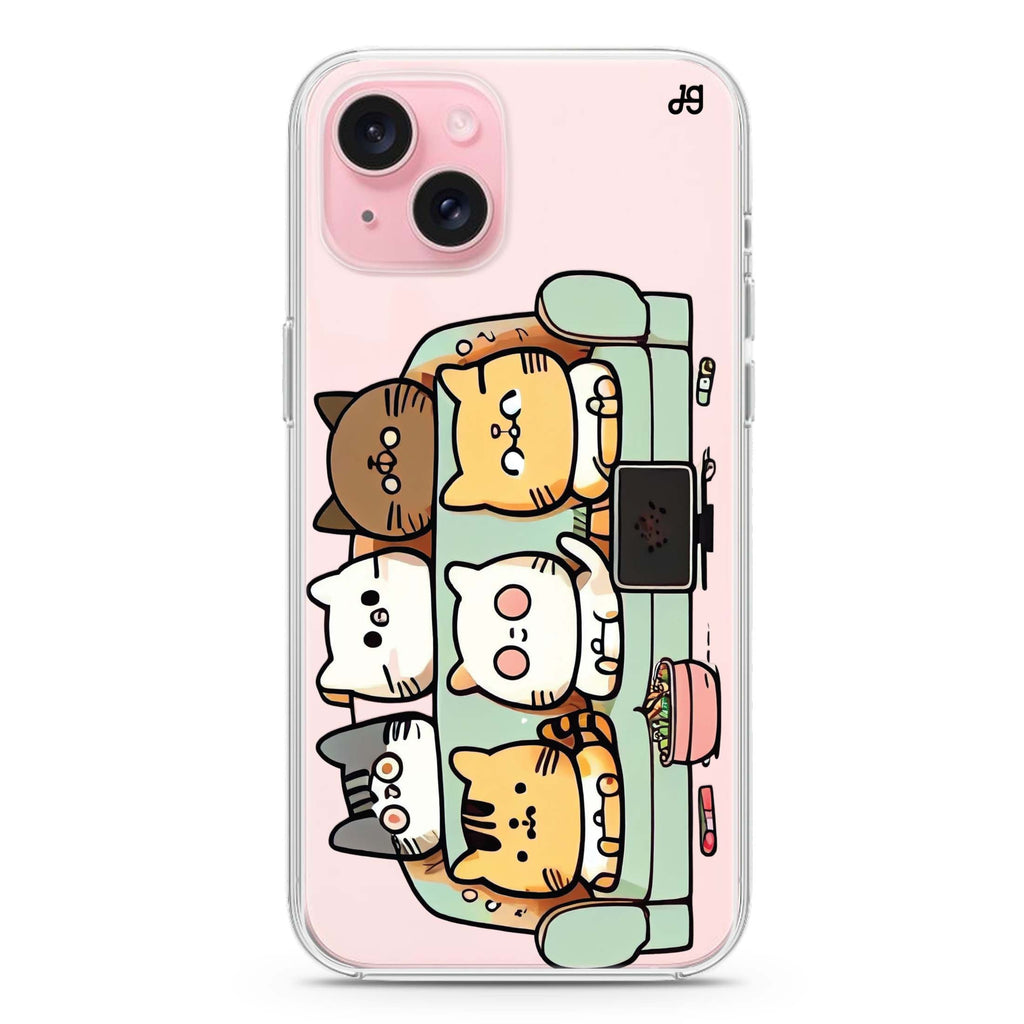 TV Cats iPhone 15 Plus Magsafe 兼容水晶透明保護殼