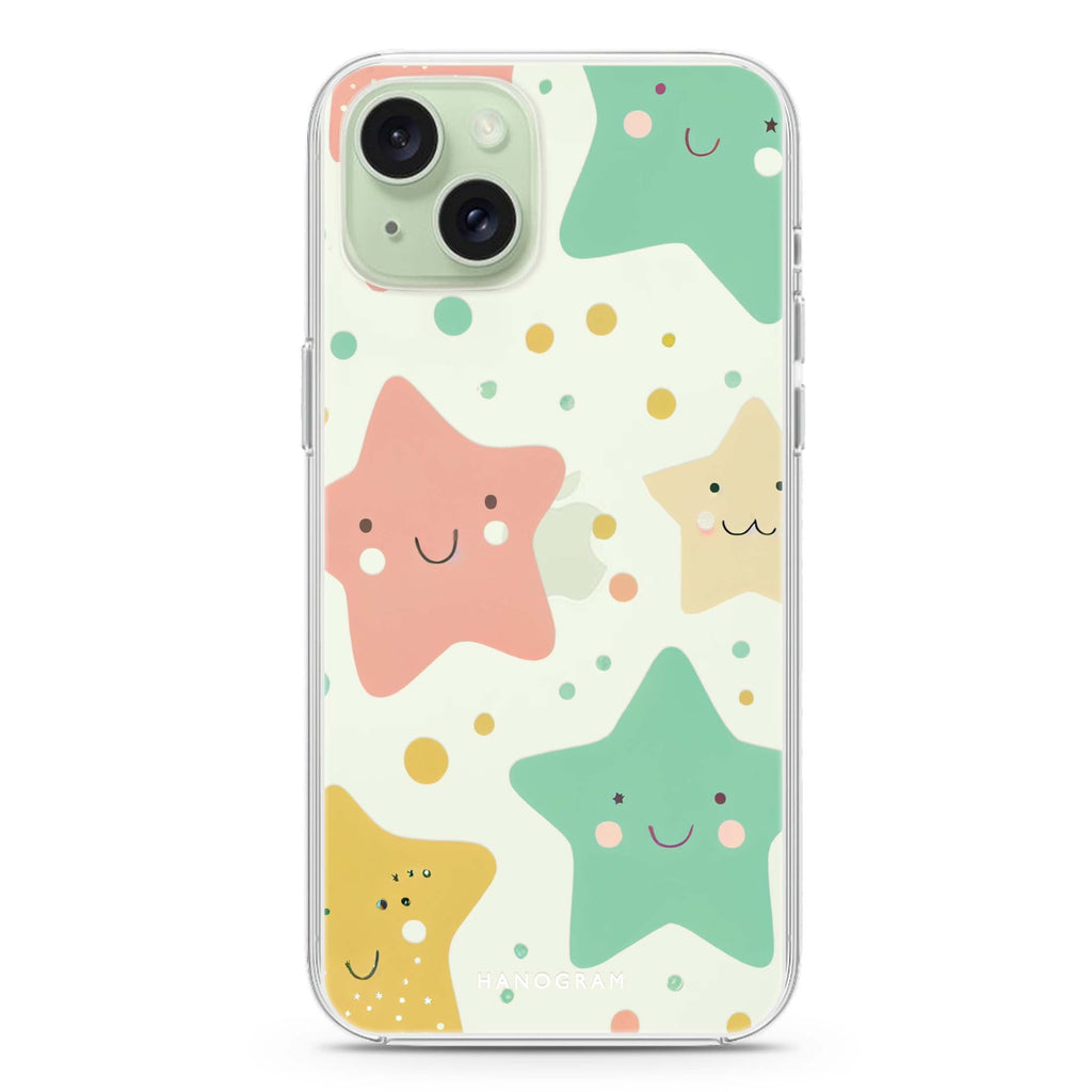 Cute Stars iPhone 15 plus 水晶透明保護殼