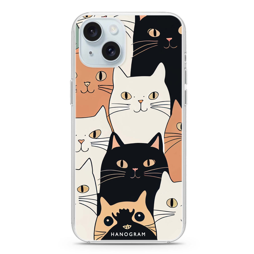 Look Cats iPhone 15 plus 水晶透明保護殼