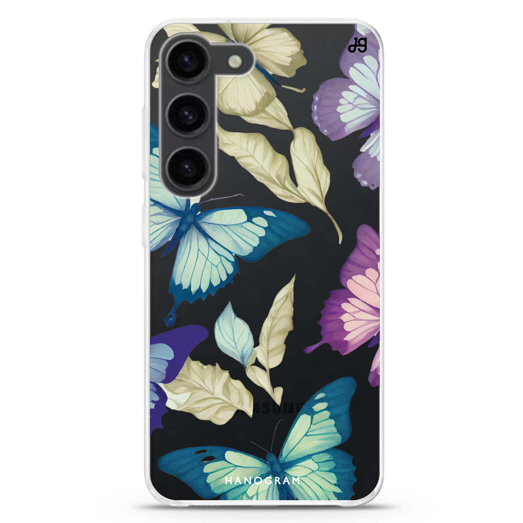 Beautiful Butterfly Samsung Galaxy 水晶透明保護殼