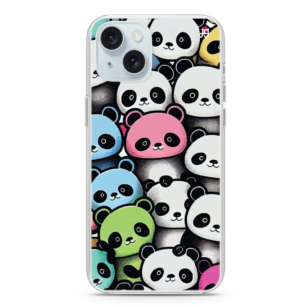 Cute Pandas iPhone 15 plus 水晶透明保護殼