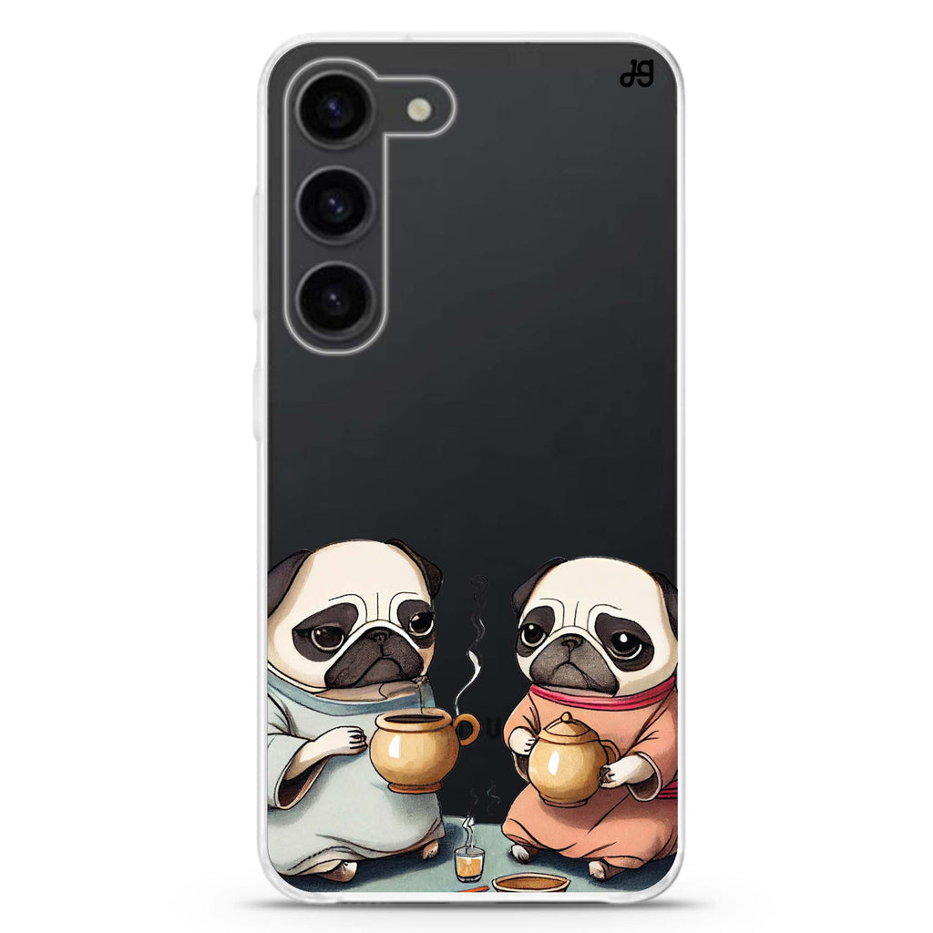 Pug Tea Time Samsung Galaxy 水晶透明保護殼