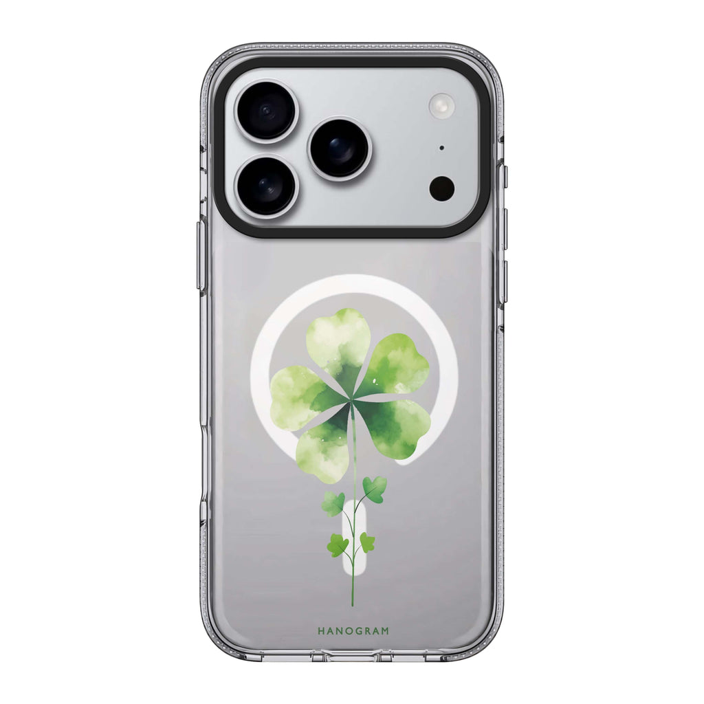 Green Bliss iPhone 17 Pro Max MagSafe 水晶透明保護殼 插畫圖案設計 圖1