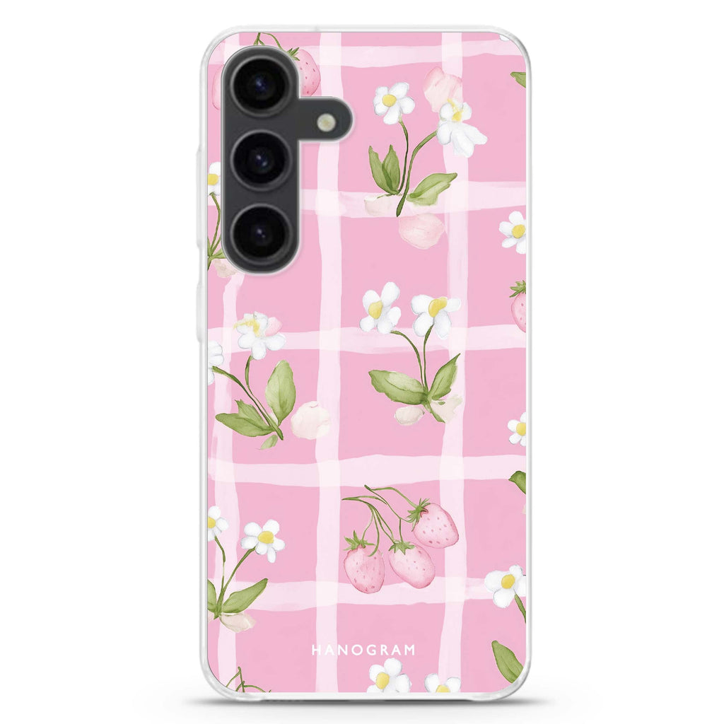Berry Lace Samsung Galaxy S26/S25/S24 水晶透明保護殼正面展示