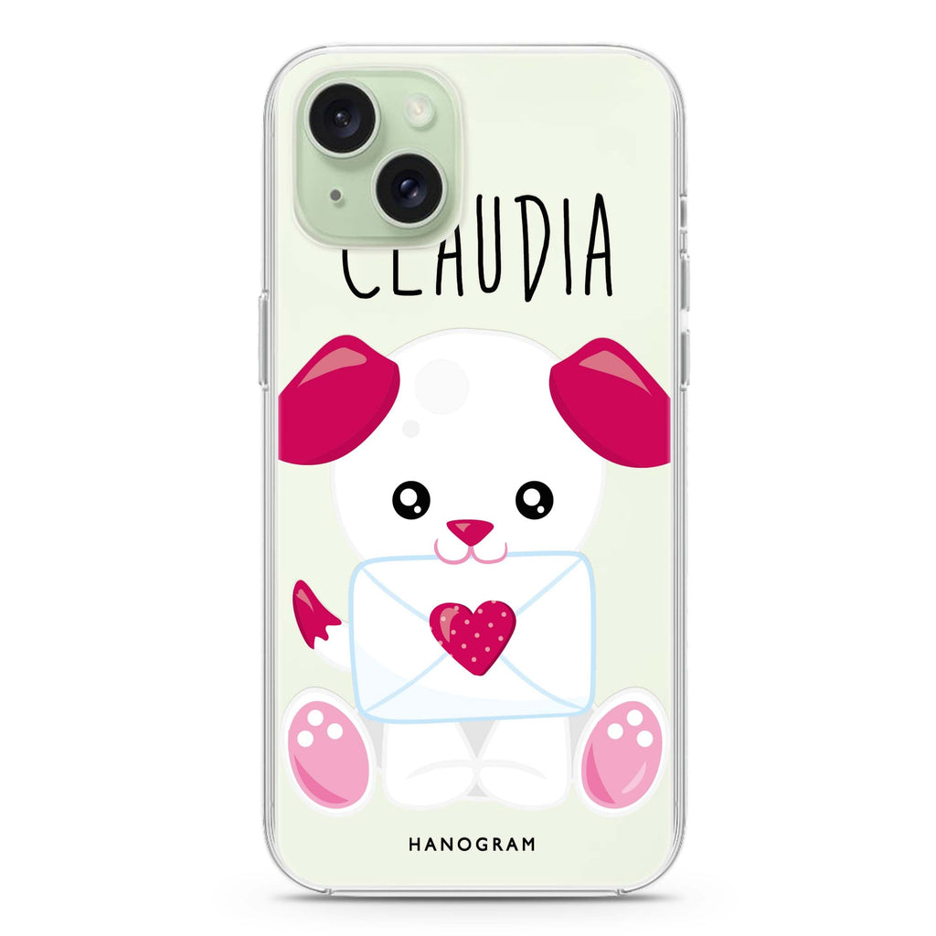 Lovely Dog iPhone 15 水晶透明保護殼