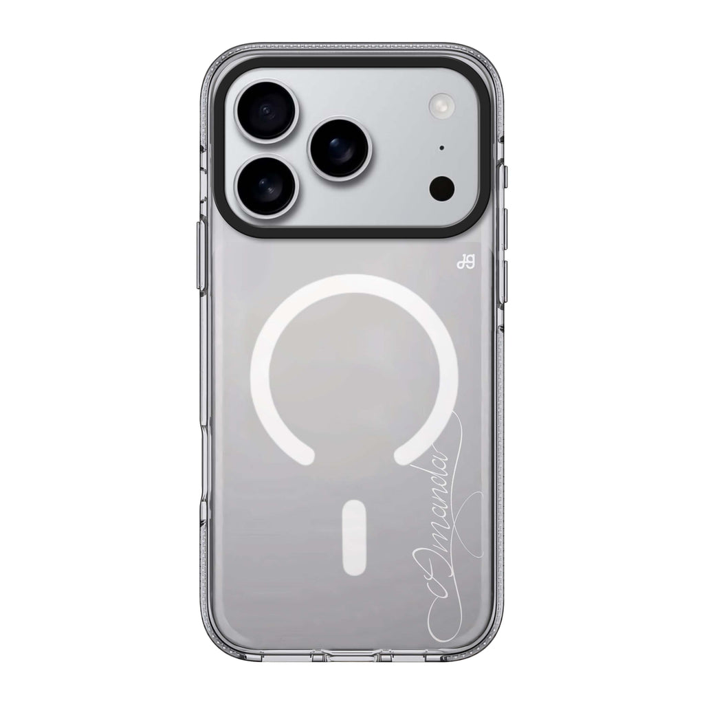 Cursive II iPhone 17 Pro Max MagSafe 水晶透明保護殼 文字設計設計 可自訂名字及字色 圖1