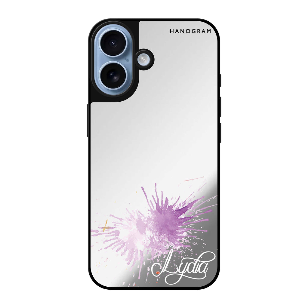 Reflective iPhone 16 Mirror Case –Paint Smash Design
