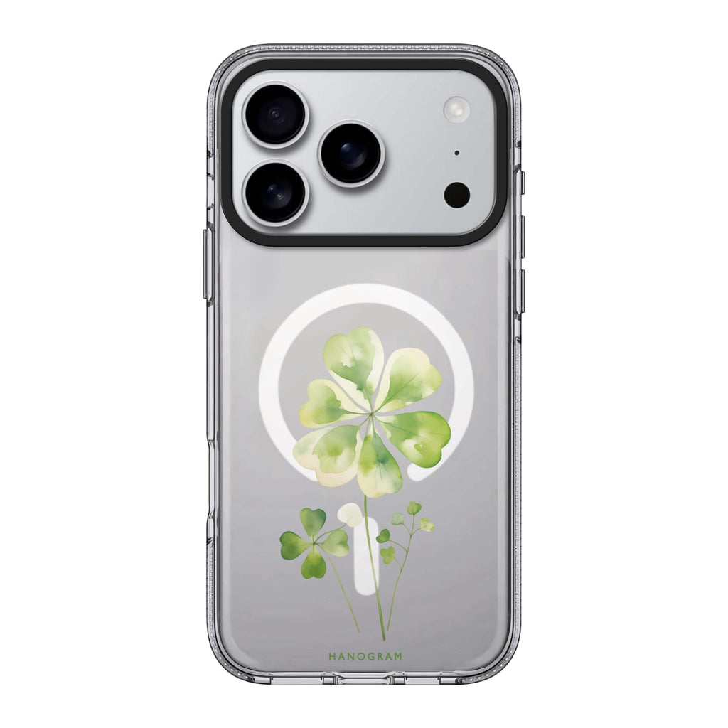 Clover's Heart iPhone 17 Pro Max MagSafe 水晶透明保護殼 情人節設計設計 圖1