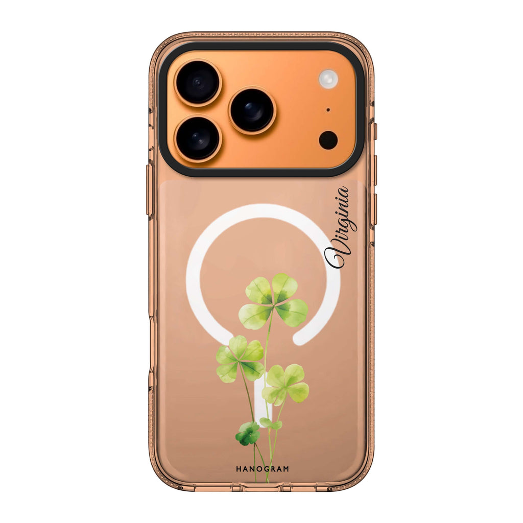 Trinity Blossom iPhone 17 Pro Max MagSafe 水晶透明保護殼 花卉圖案設計 可自訂名字及字色 圖1