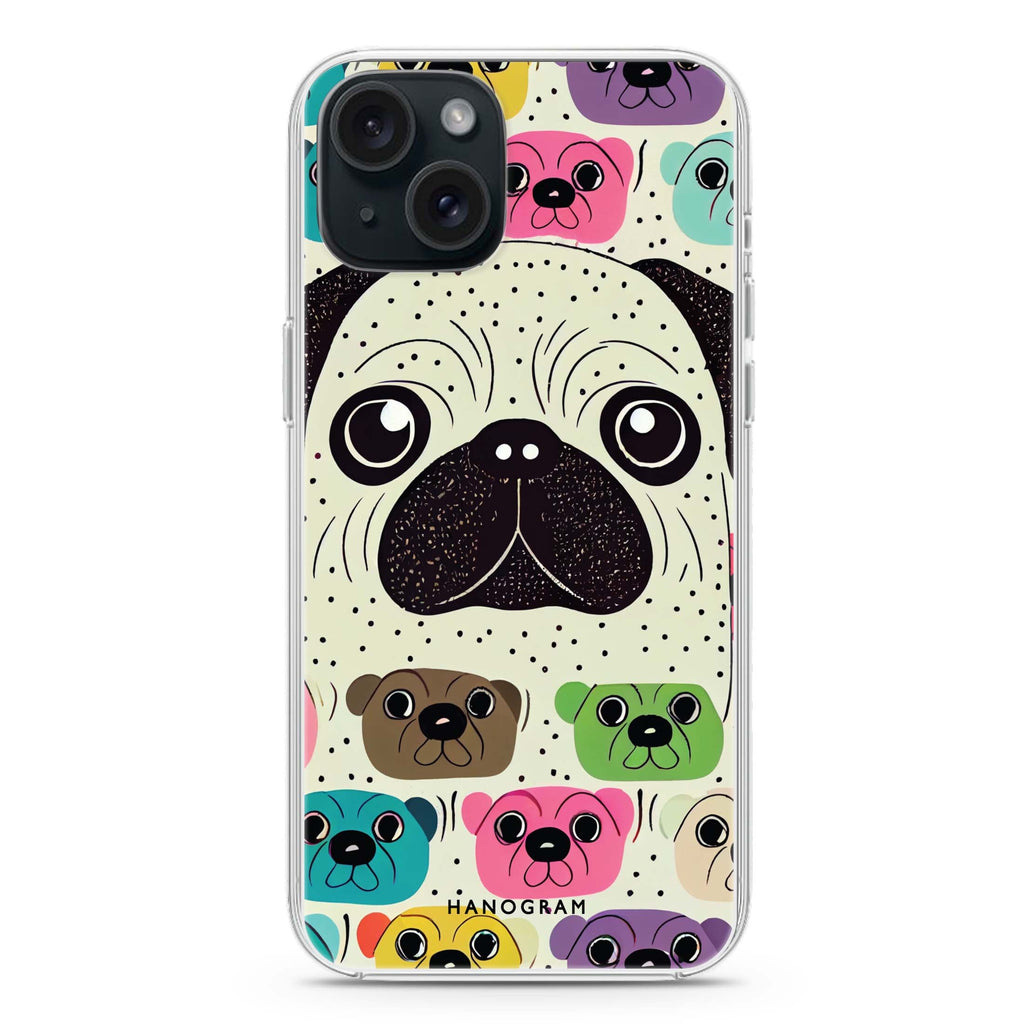 Pug Face iPhone 15 plus 水晶透明保護殼