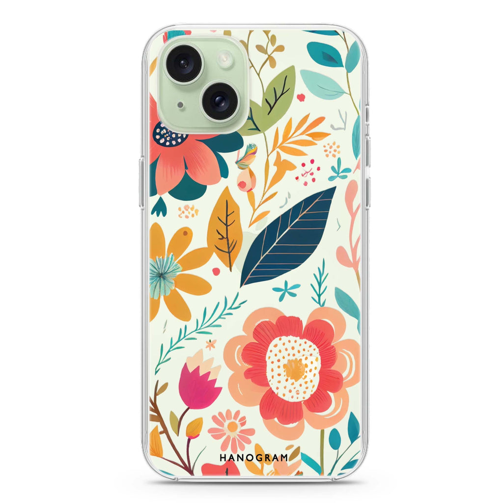 Pretty Florals iPhone 15 水晶透明保護殼