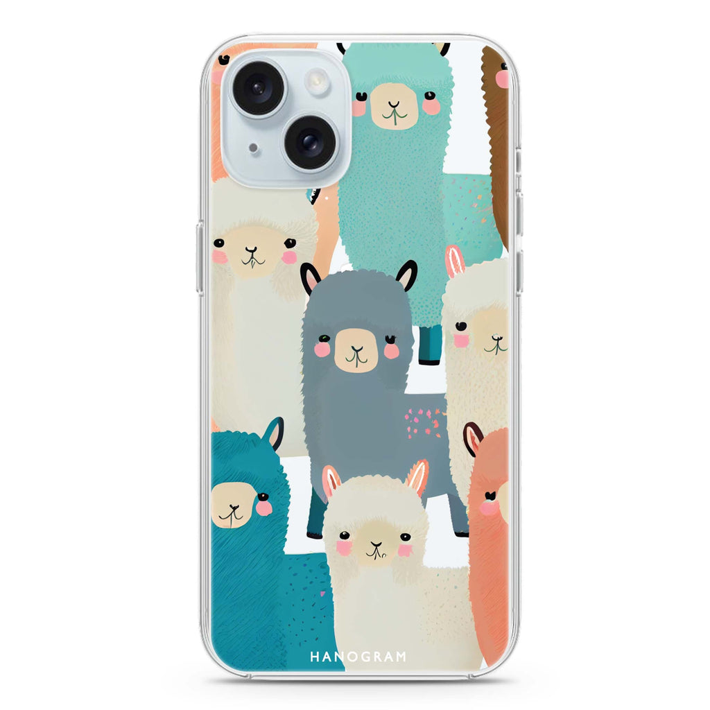 Cute Alpaca iPhone 15 plus 水晶透明保護殼