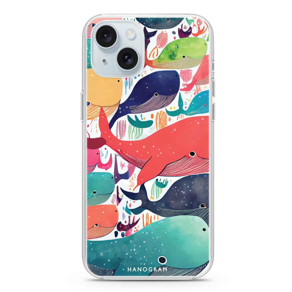 Whale Ocean iPhone 15 Plus Magsafe 兼容水晶透明保護殼