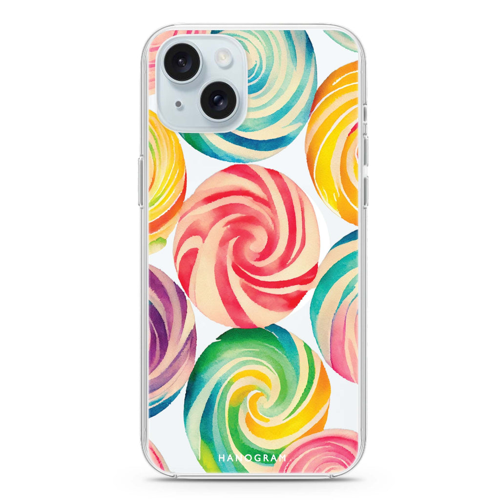 Abstract Candy iPhone 15 Plus Magsafe 兼容水晶透明保護殼