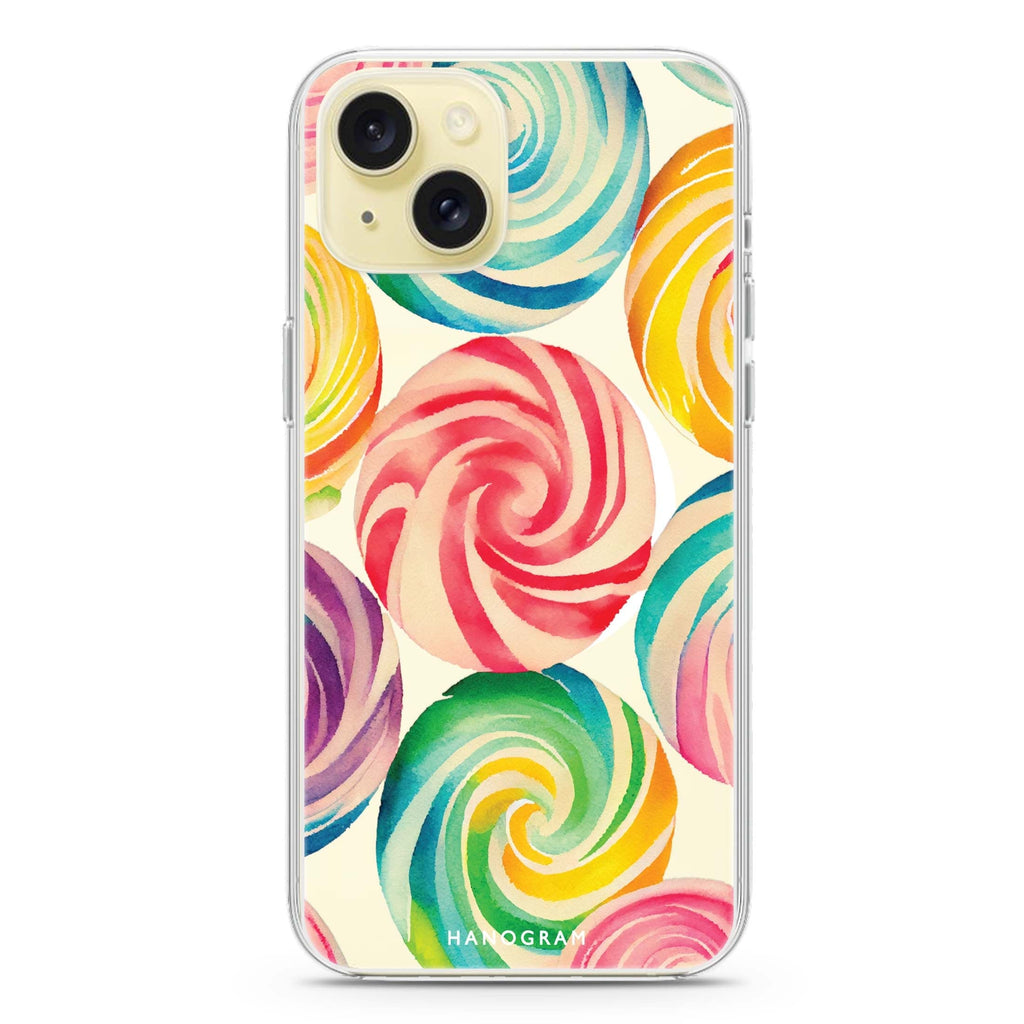 Abstract Candy iPhone 15 Magsafe 兼容水晶透明保護殼