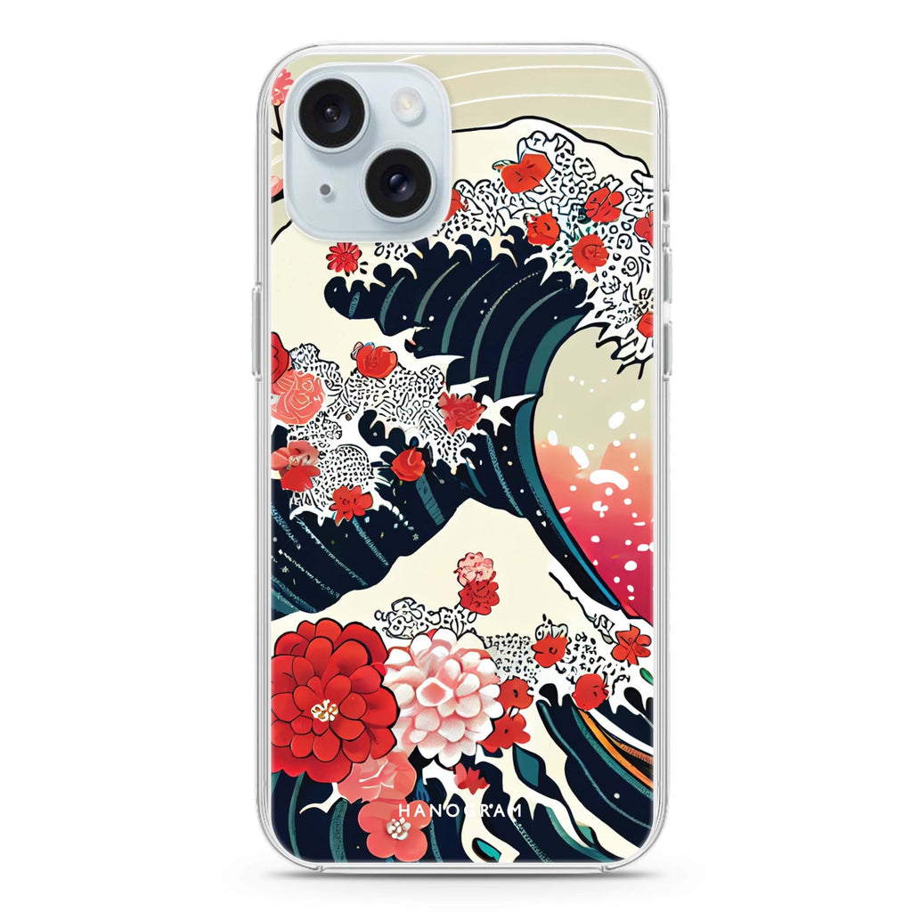Waves & Flowers iPhone 15 水晶透明保護殼