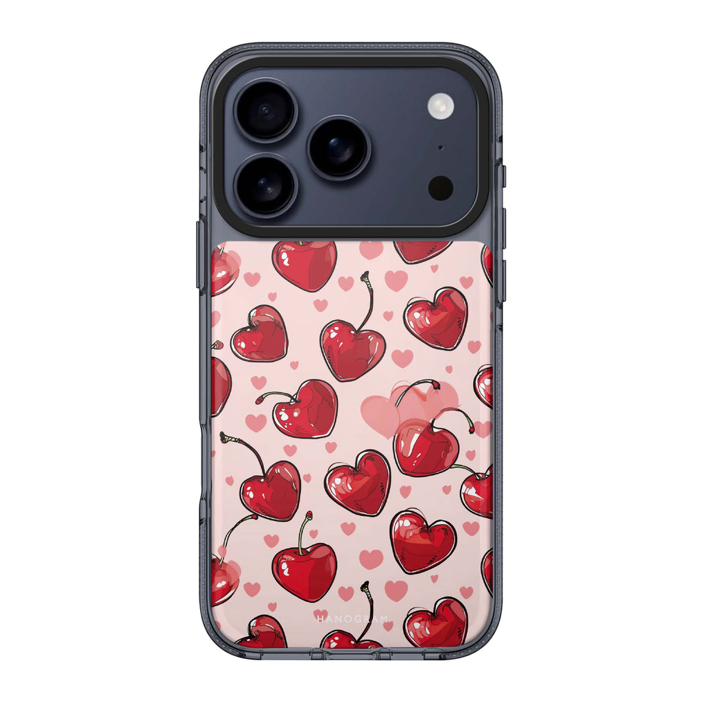 Cherry Amore iPhone 17 Pro Max MagSafe 水晶透明保護殼 櫻桃圖案設計 圖1
