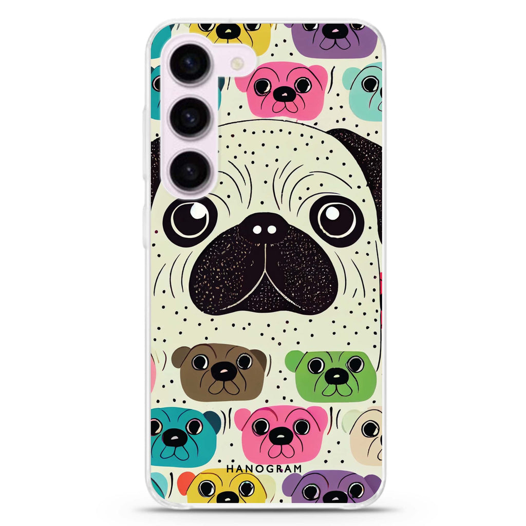 Pug Face Samsung Galaxy 水晶透明保護殼