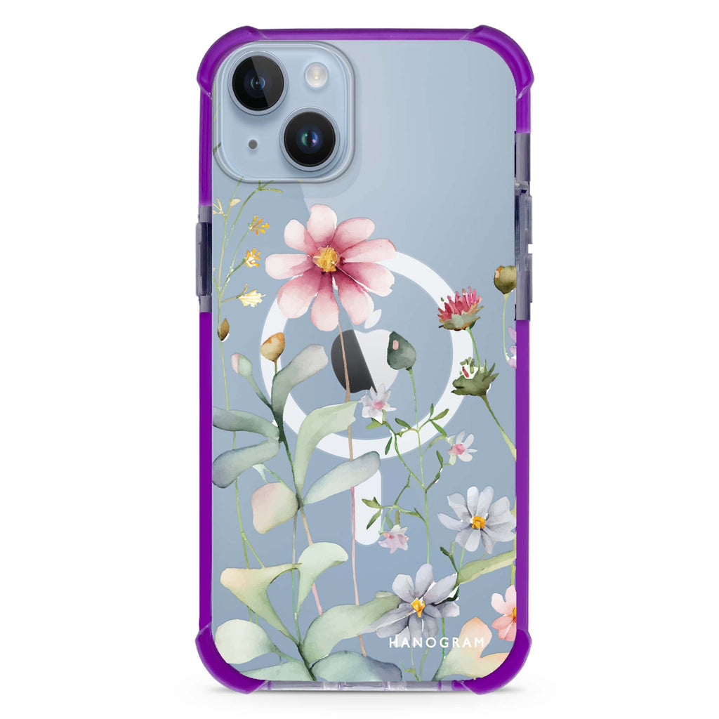Floral iPhone 15 Plus Magsafe 兼容超強防摔保護殼