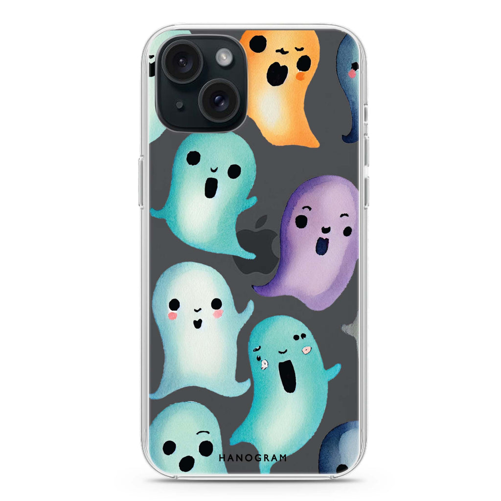 Cute Ghost iPhone 15 水晶透明保護殼