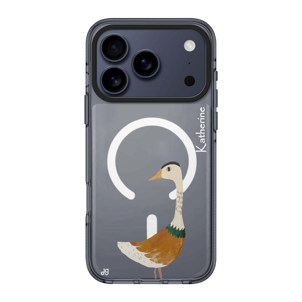 Meadow Honk iPhone 17 Pro Max MagSafe 水晶透明保護殼 花卉圖案設計 可自訂名字及字色 圖1
