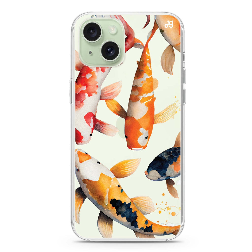 Koi fish iPhone 15 plus 水晶透明保護殼