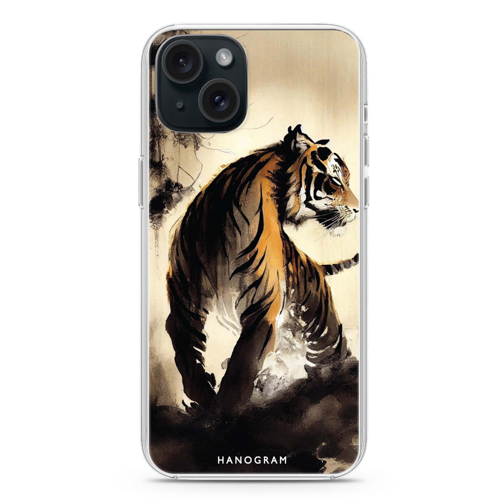 Tiger Painting iPhone 15 水晶透明保護殼