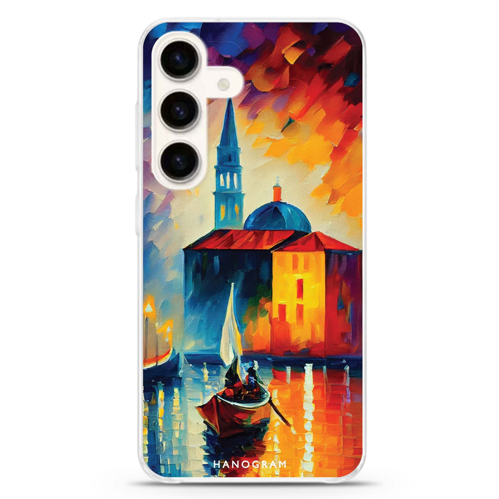 A Boat in Italy Samsung Galaxy S26/S25/S24 水晶透明保護殼正面展示