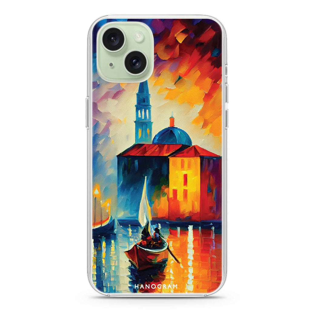 A Boat in Italy iPhone 15 Magsafe 兼容水晶透明保護殼