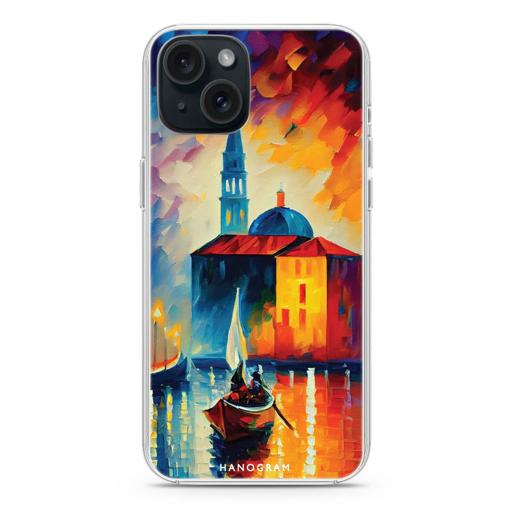 A Boat in Italy iPhone 15 Plus Magsafe 兼容水晶透明保護殼
