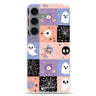 Pastel Patchwork Haunts Samsung Galaxy S26/S25/S24 水晶透明保護殼正面展示