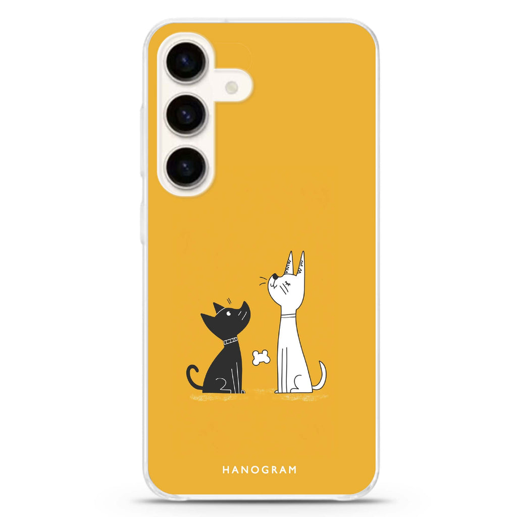 Paw & Claw Samsung Galaxy S26/S25/S24 水晶透明保護殼正面展示