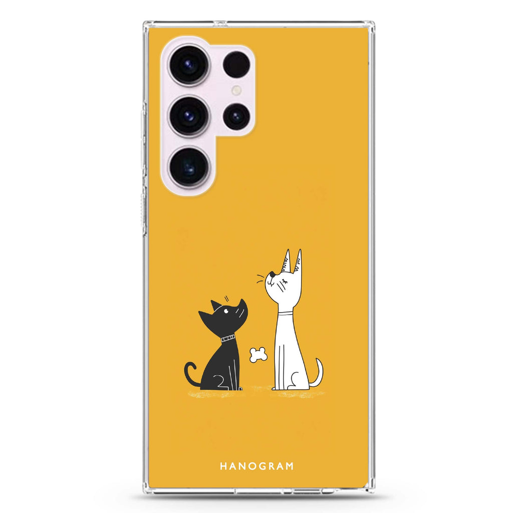 Paw & Claw Samsung Galaxy Ultra 透明保護殼，適用 S26/S25/S24/S23 Ultra，圖1