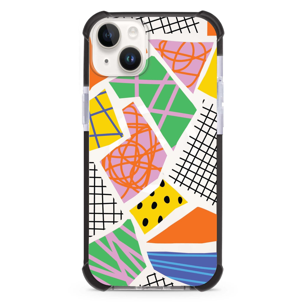 Flowers Pattern iPhone 15 Plus Magsafe 兼容超強防摔保護殼