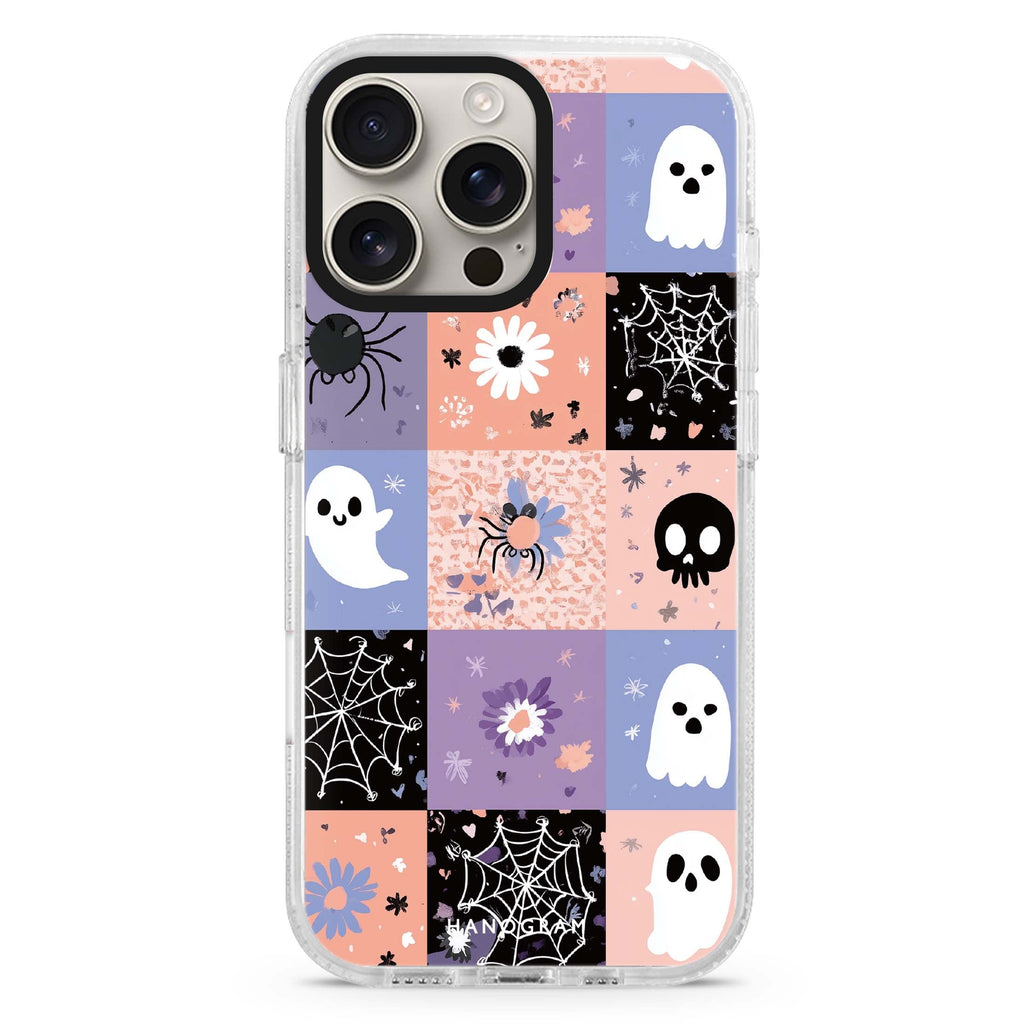 Pastel Patchwork Haunts Magsafe 兼容水晶透明保護殼