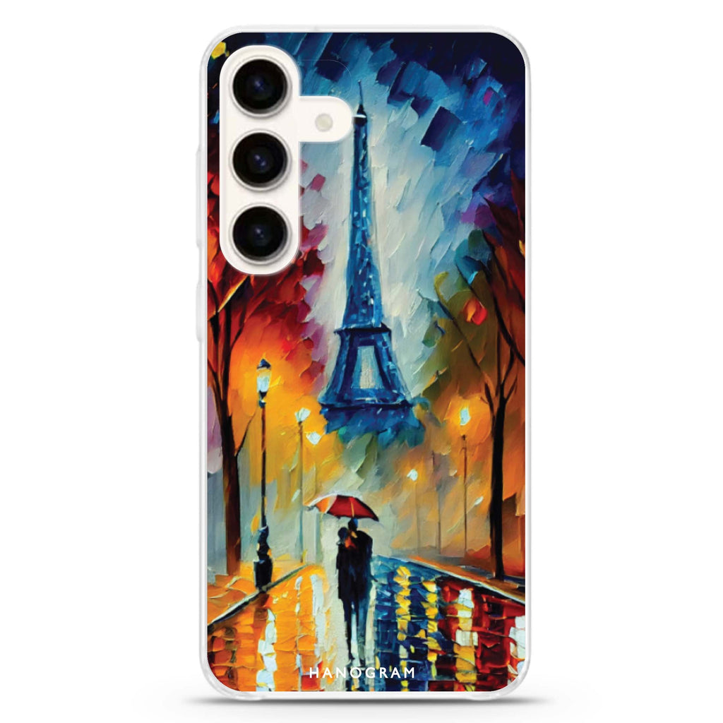 Romantic Paris Samsung Galaxy S26/S25/S24 水晶透明保護殼正面展示