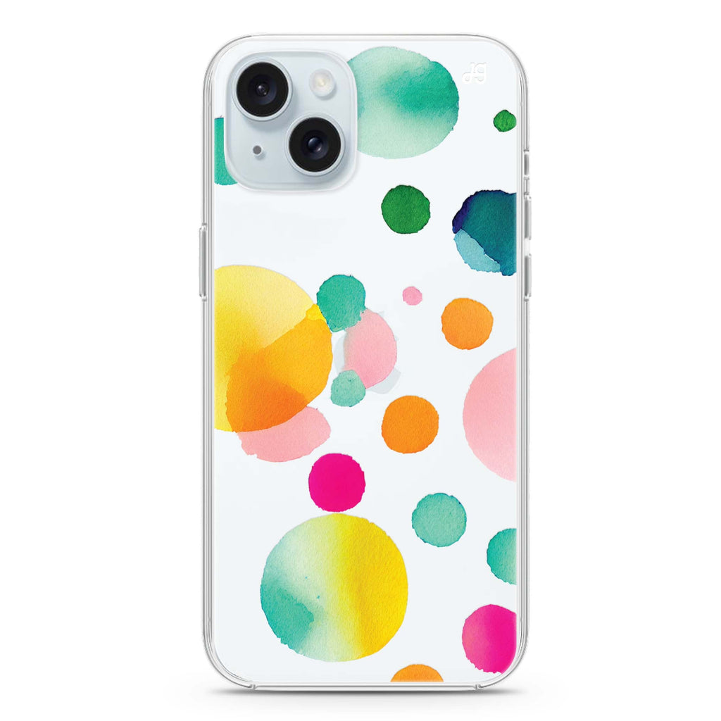 Abstract Polka Dot iPhone 15 水晶透明保護殼