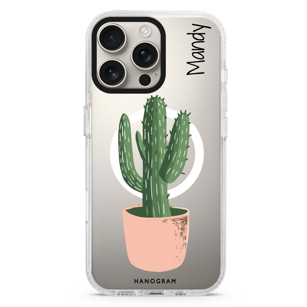 Cacti Delight Magsafe 兼容水晶透明保護殼