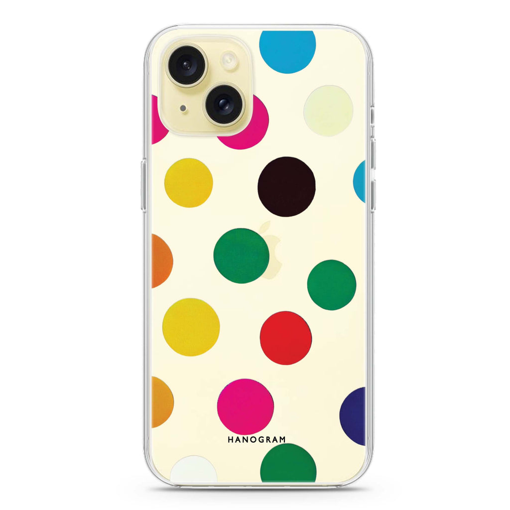 Polka Dot Pattern iPhone 15 plus 水晶透明保護殼
