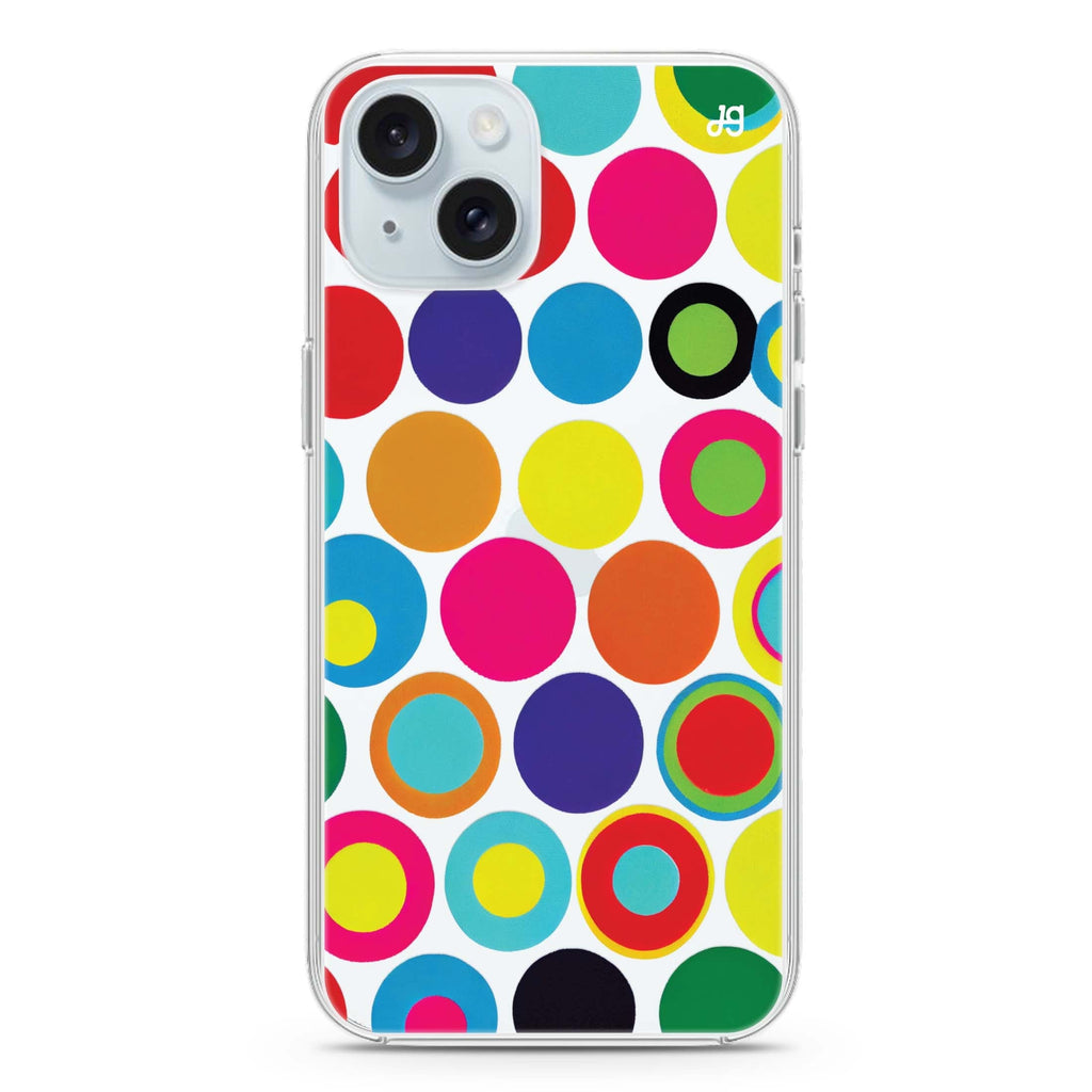 Polka Dot Pattern II iPhone 15 水晶透明保護殼
