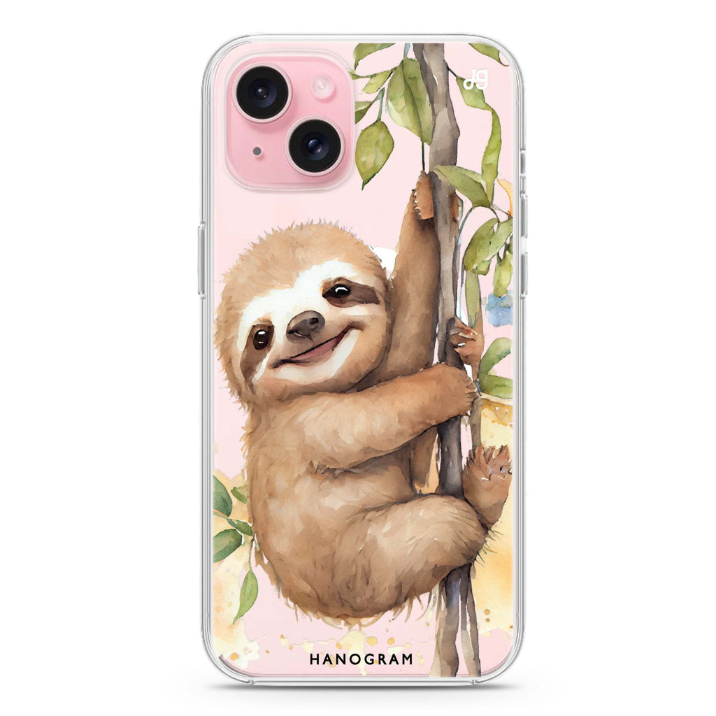 A Sloth iPhone 15 Plus Magsafe 兼容水晶透明保護殼