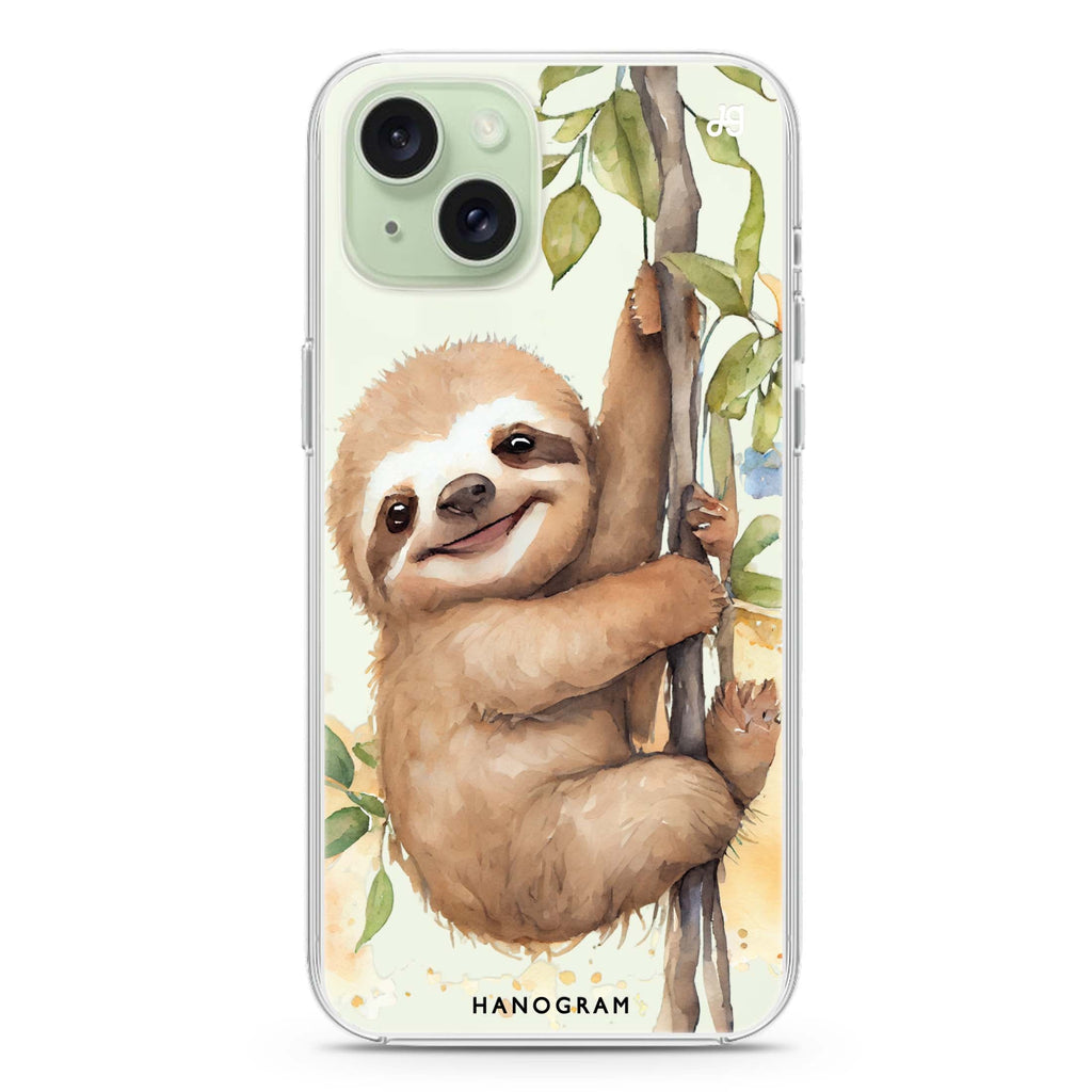 A Sloth iPhone 15 plus 水晶透明保護殼