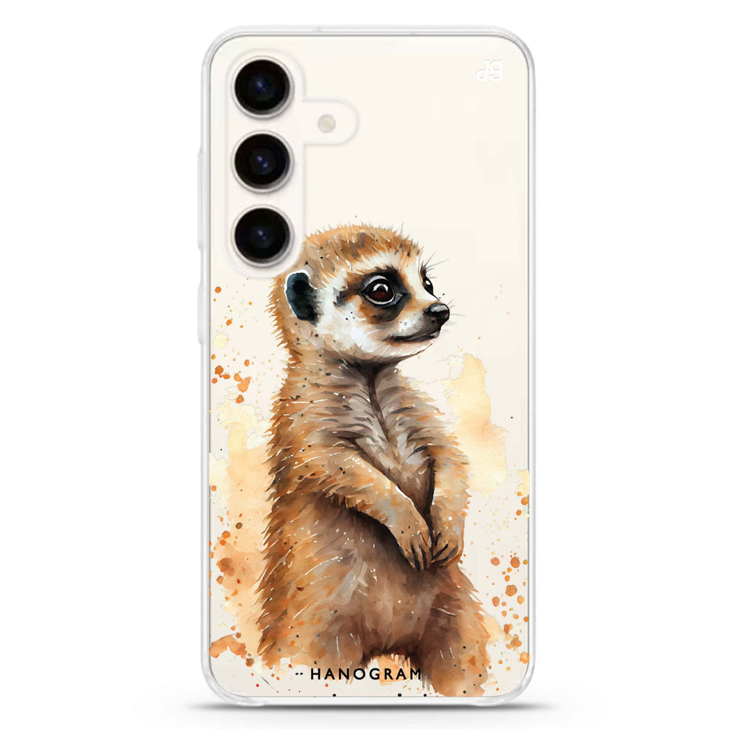 A Meerkat Samsung Galaxy S26/S25/S24 水晶透明保護殼正面展示