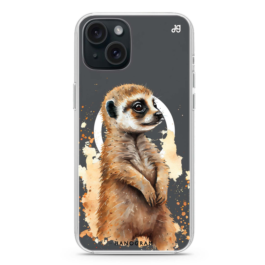 A Meerkat iPhone 15 Plus Magsafe 兼容水晶透明保護殼