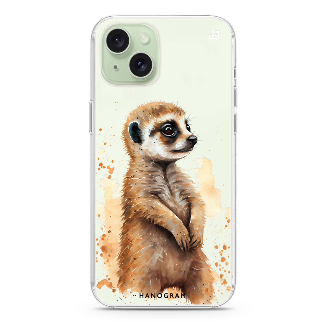 A Meerkat iPhone 15 plus 水晶透明保護殼